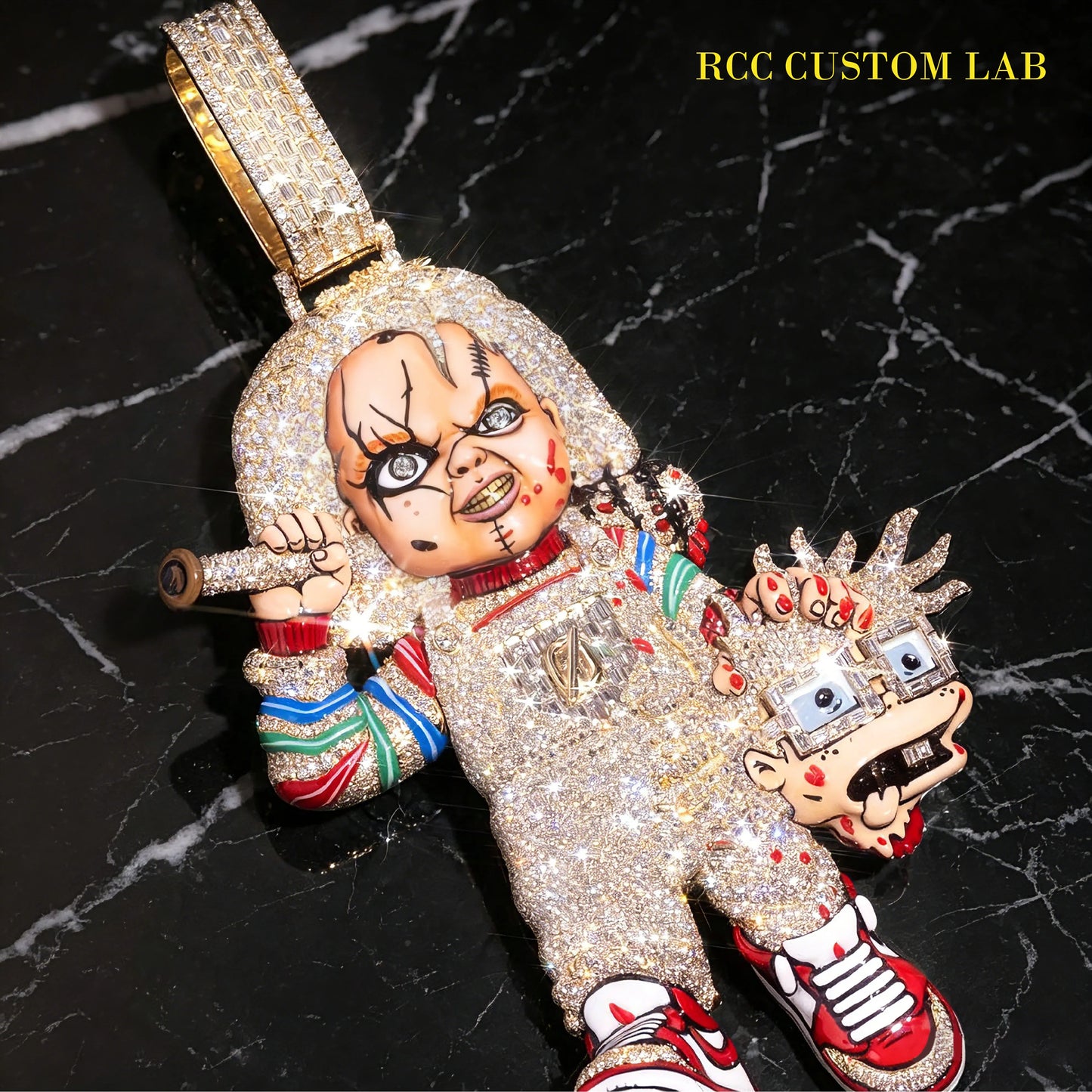 Iced Out 3D Chucky Pendant【R129】