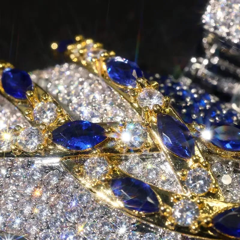 Iced Out Custom Blue Jesus Piece Moissanite Hip Hop Pendant【R255】
