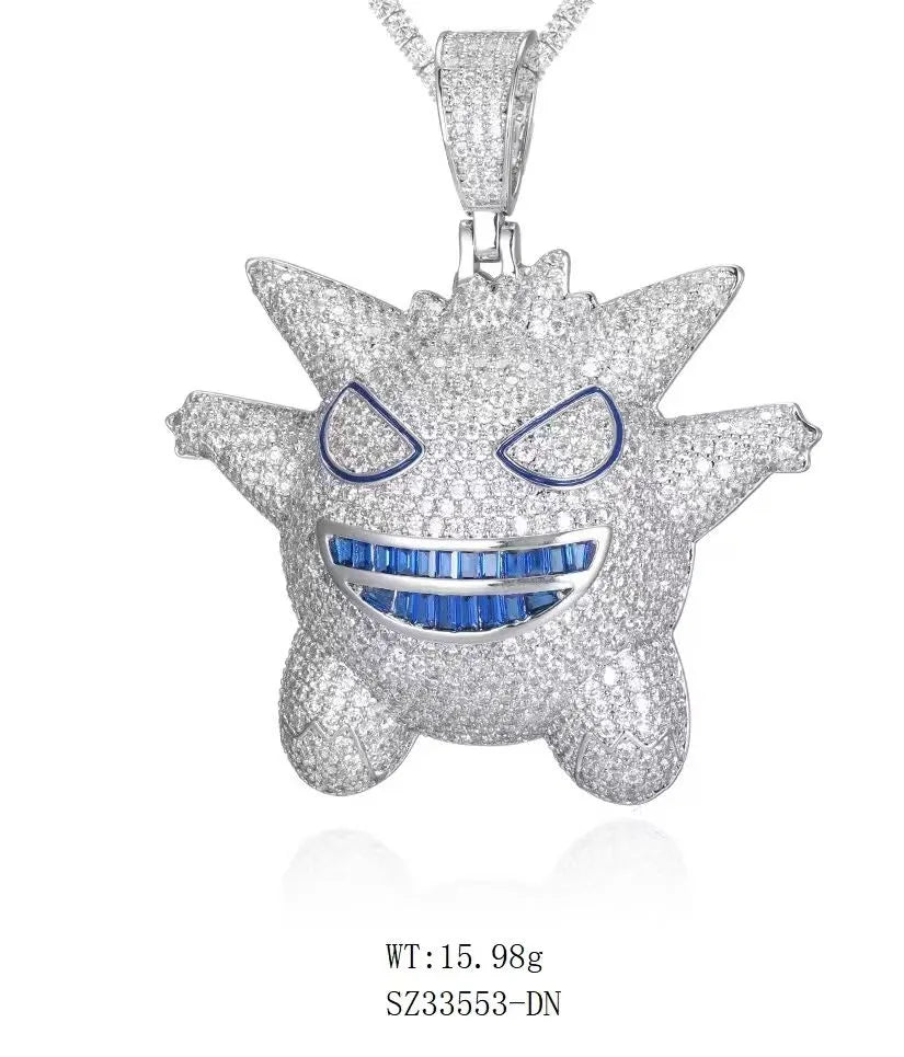 Iced Out Ghost Monster Moissanite Hip Hop Pendant【A277】