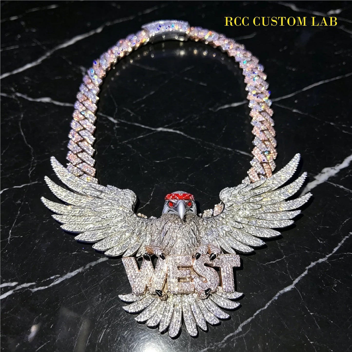 Iced WEST Eagle Pendant【R168】