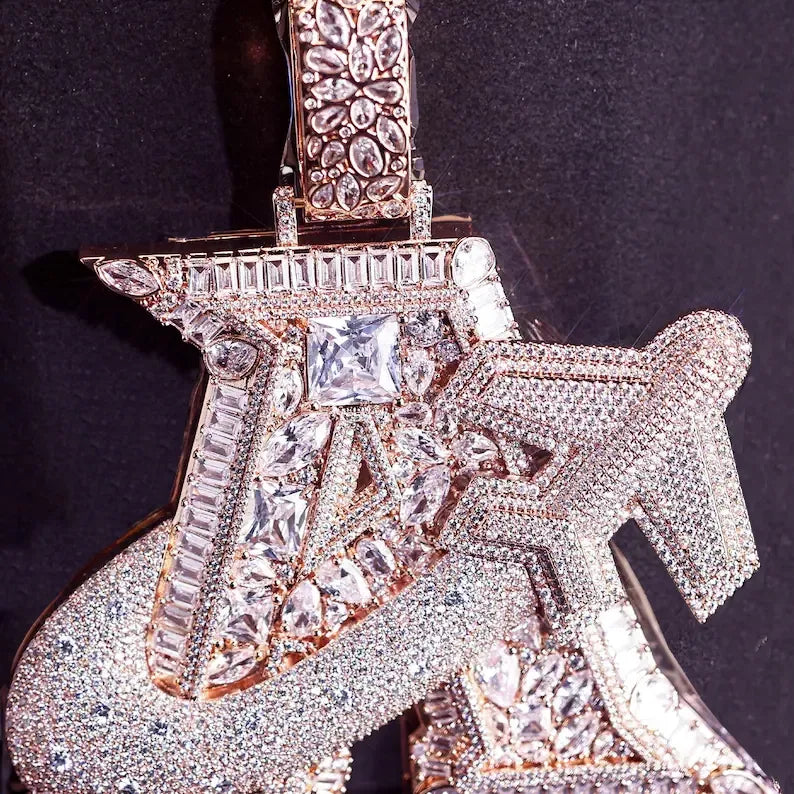 Iced Out Gold Multi Shape VVS Lettering Hip Hop Pendant【R205】