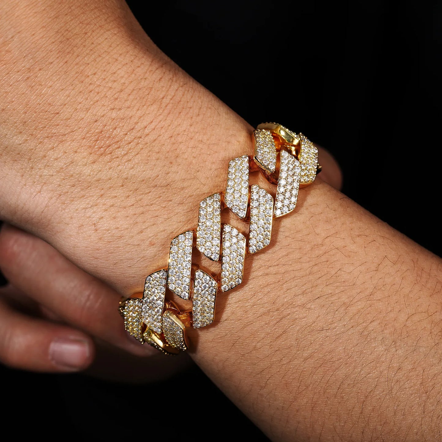 Heavy 20mm Moissanite Miami Cuban Link Bracelet Gold Silver【A303】