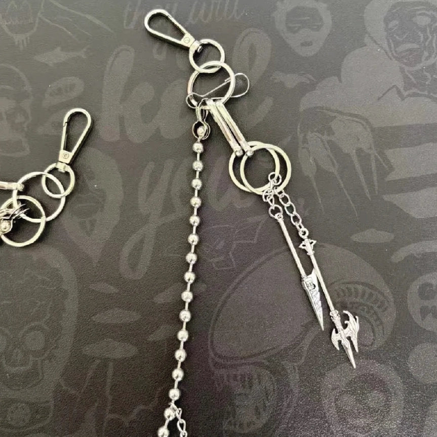 Anime Weapon Sword Charm Ball Chain Hip Hop Wallet Chain【M212】
