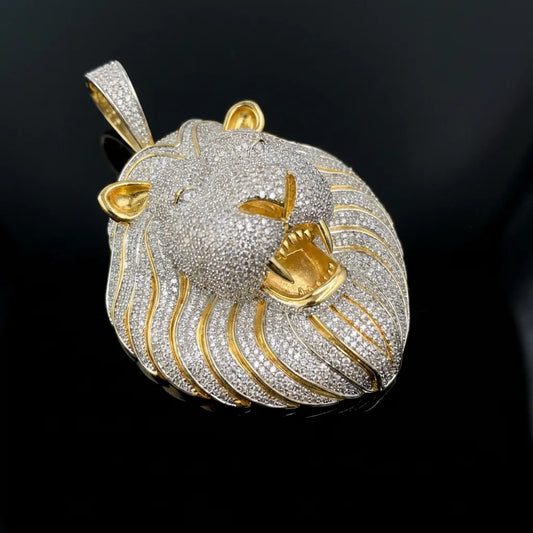 Iced Out Lion Head Pendant【A228】