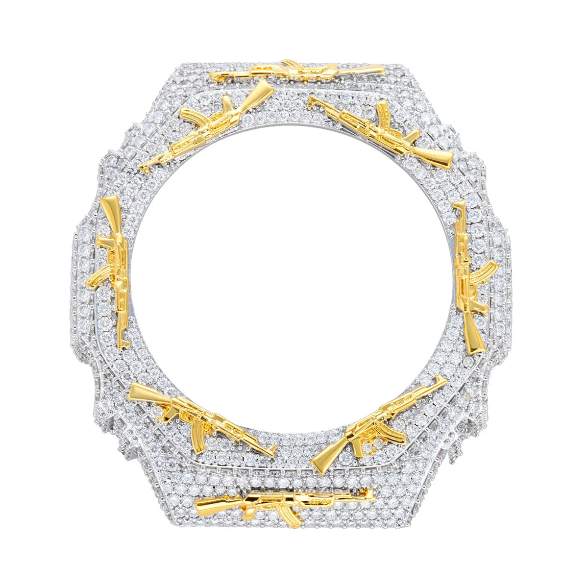 Iced Out Moissanite AK-47 Bust Down Bezel for GA2100 Series