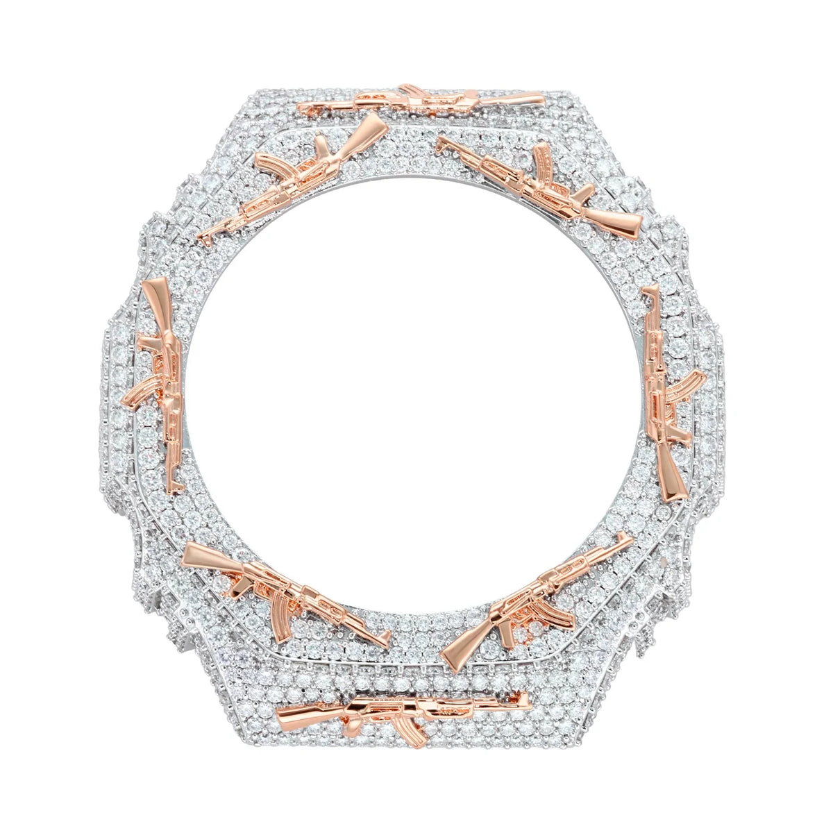 Iced Out Moissanite AK-47 Bust Down Bezel for GA2100 Series