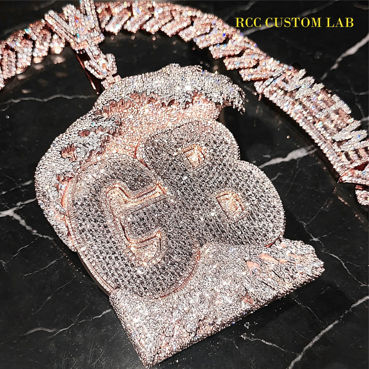 Iced Out Wave Letter Pendant【R113】