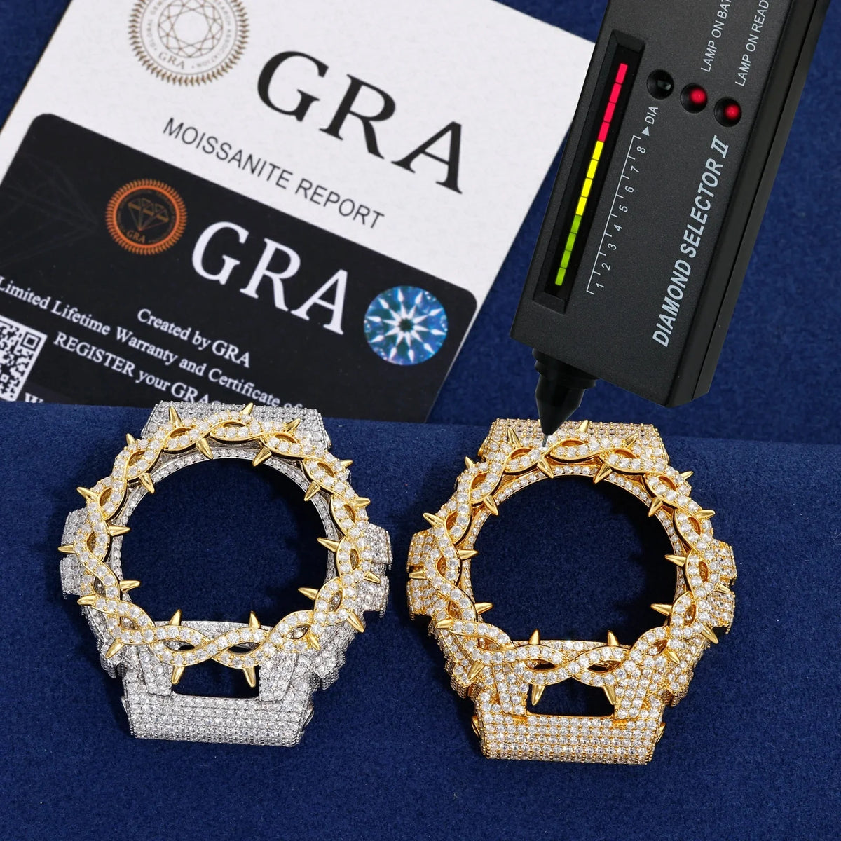 S925 Moissanite Twist Thorn Watch Case for DW6900 SERIES