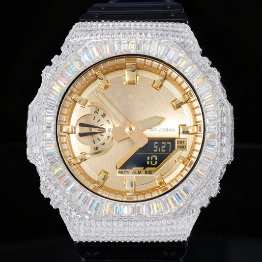 Full Baguette Moissanite Bust Down Bezel for GA2100