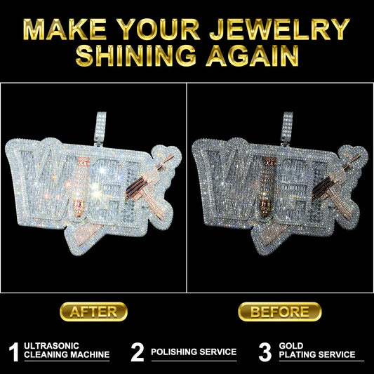 Make Your Jewelry Shining Again Ultrasonic Cleaner Polishing Gold Plating Service for Fine Bracelet Necklace Pendant Ring