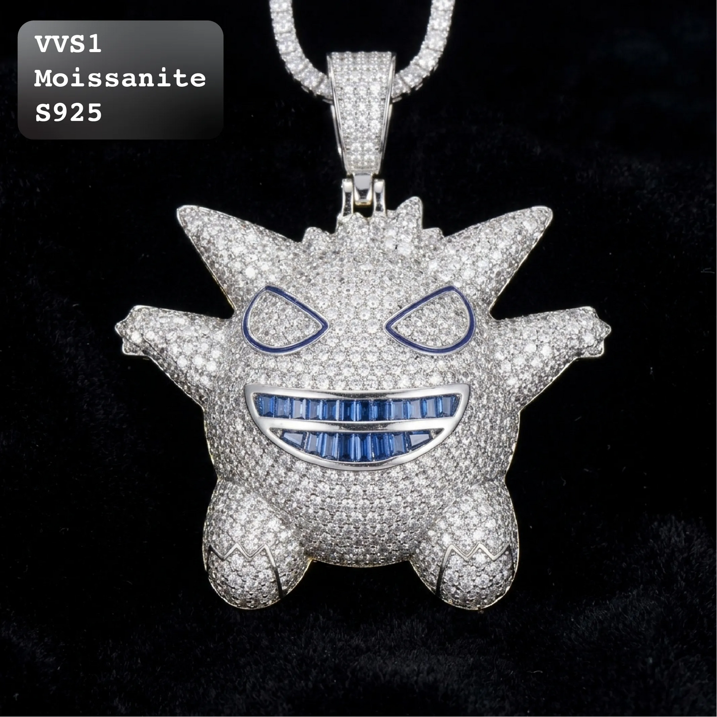 Iced Out Ghost Monster Moissanite Hip Hop Pendant【A277】