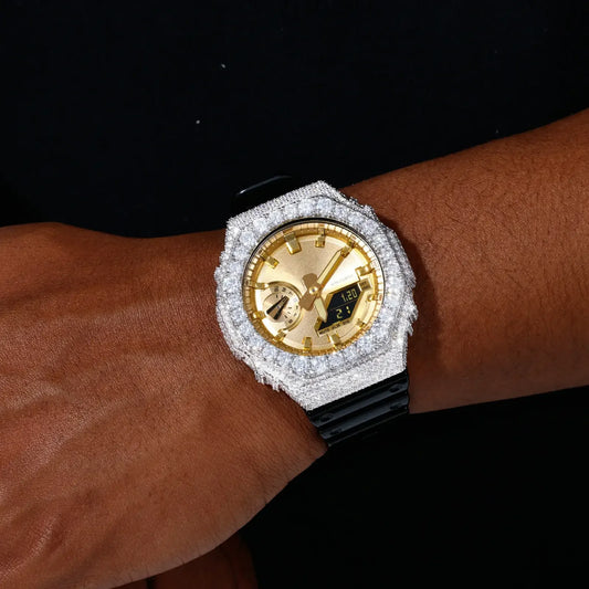 Iced Out Moissanite Bust Down Classic Bezel for GA2100