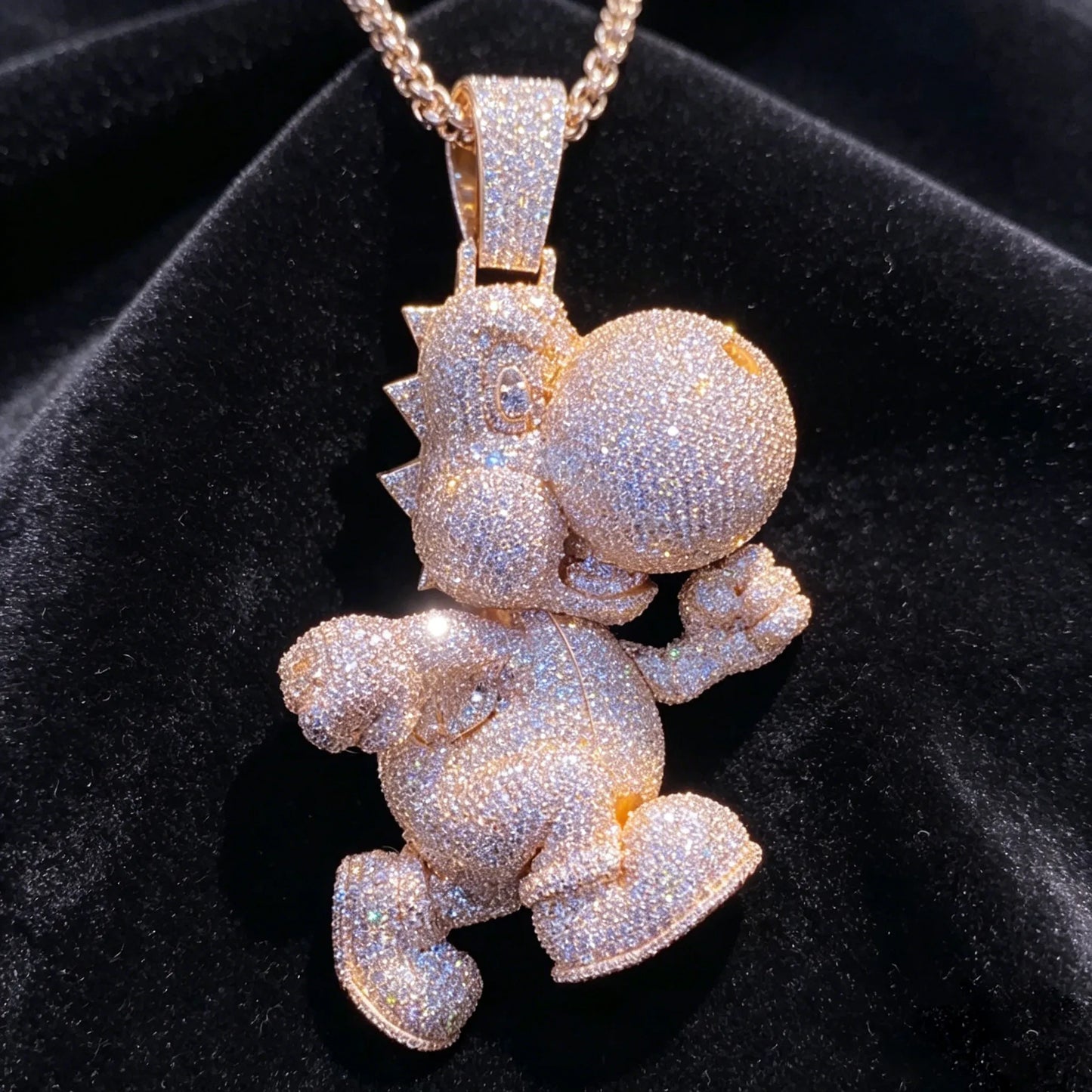 Iced Out Yoshi Character Pendant【A234】