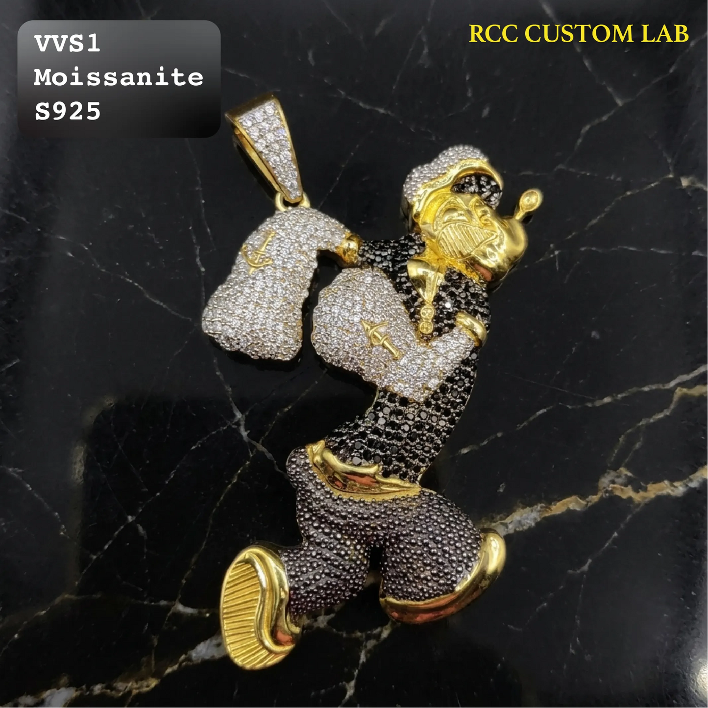 Iced Out Cartoon Character Hip Hop Pendant【R207】