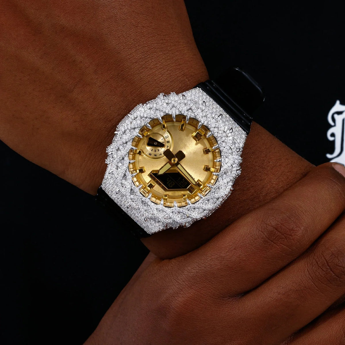 Iced Out Moissanite Thorns Bust Down Bezel for GA2100
