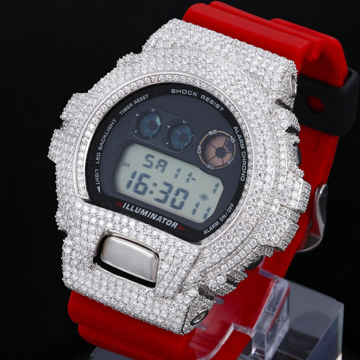 Watch Bezel & Watch Case for DW6900 - Classic Moissanite S925