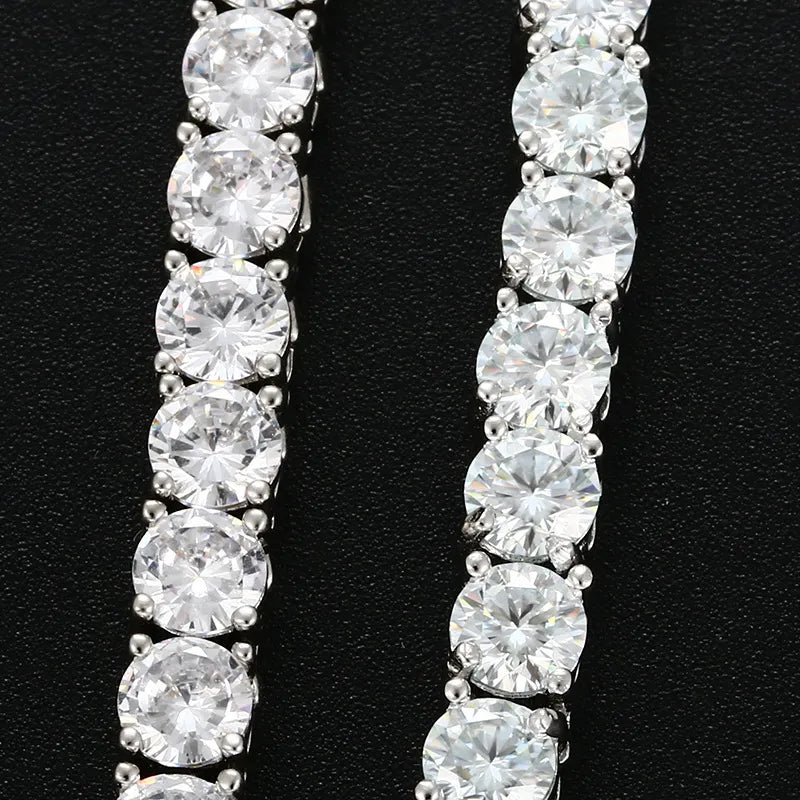 Luxury Moissanite Tennis Chain 8mm 10mm Gold And Silver (24'')【A150】