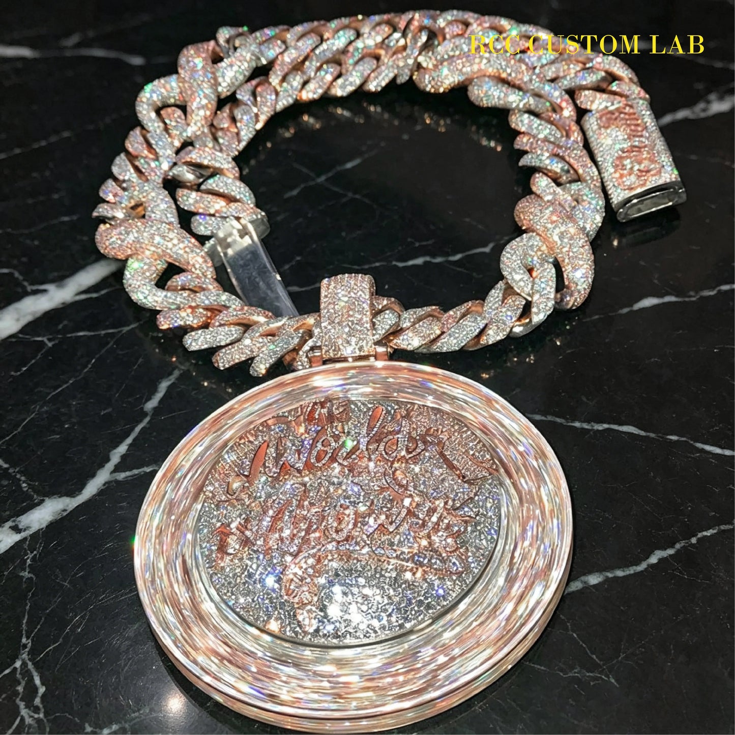 Iced Out Custom Spinning Pendant【R124】