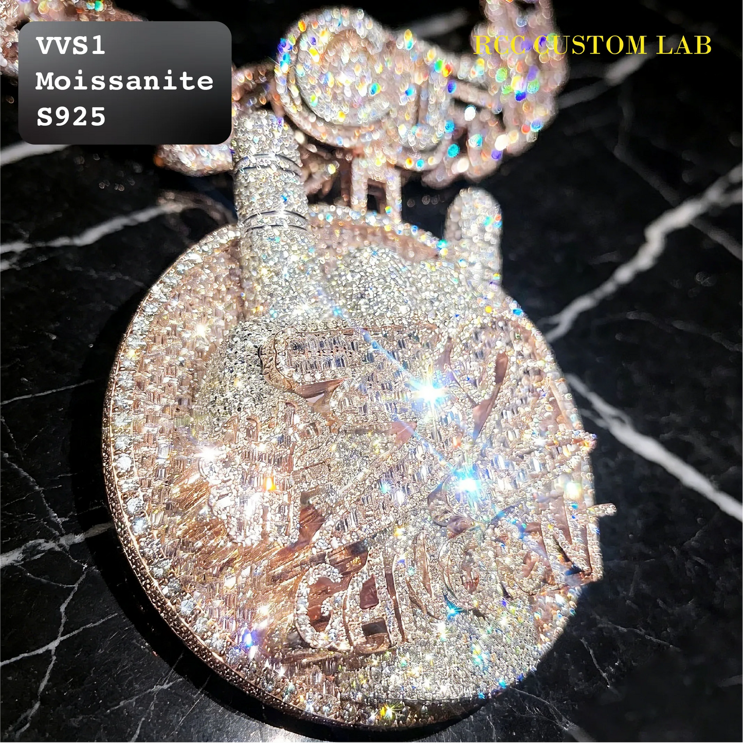 Moissanite "GANG" Rock-On Pendant【R126】