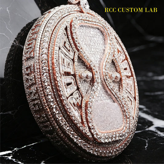 Iced Out Custom Hourglass Pendant【R128】