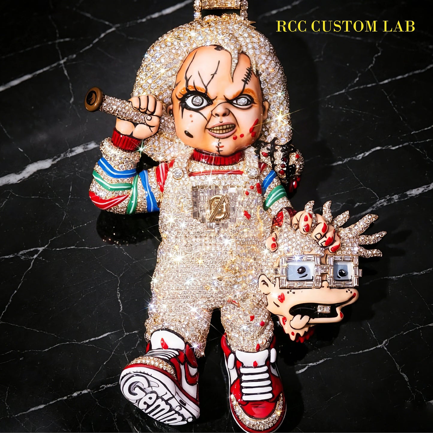 Iced Out 3D Chucky Pendant【R129】