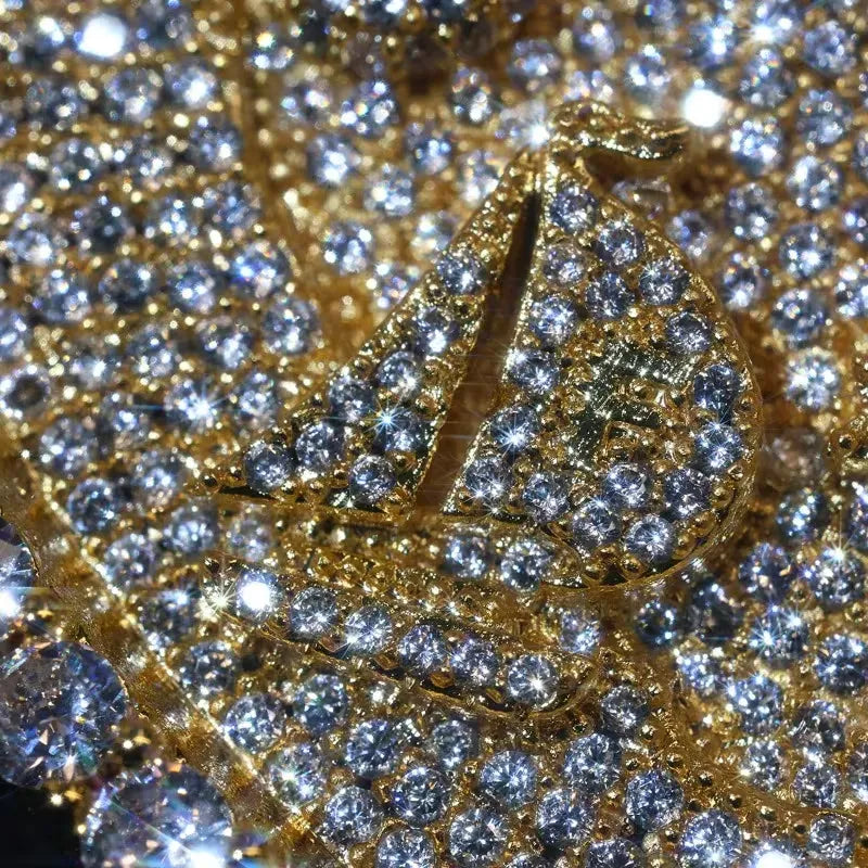 Iced Out Custom City Skyline Fly The World Moissanite Pendant【R259】