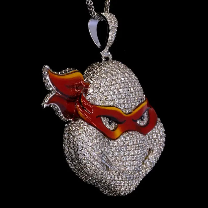 Iced Out Custom Ninja Fighter Hip Hop Pendant【R225】