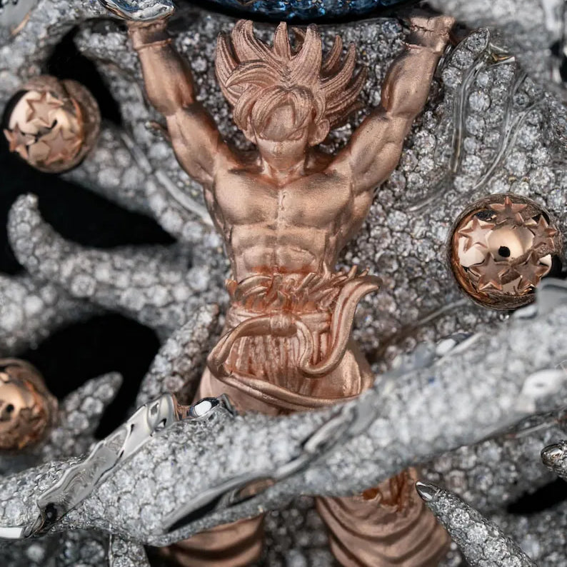 Iced Out Custom Saiyan Energy Sphere Moissanite Hip Hop Pendant【R235】