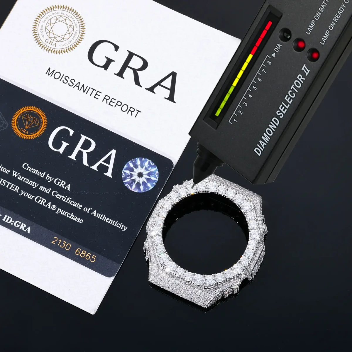 Iced Out Moissanite Bust Down Classic Bezel for GA2100