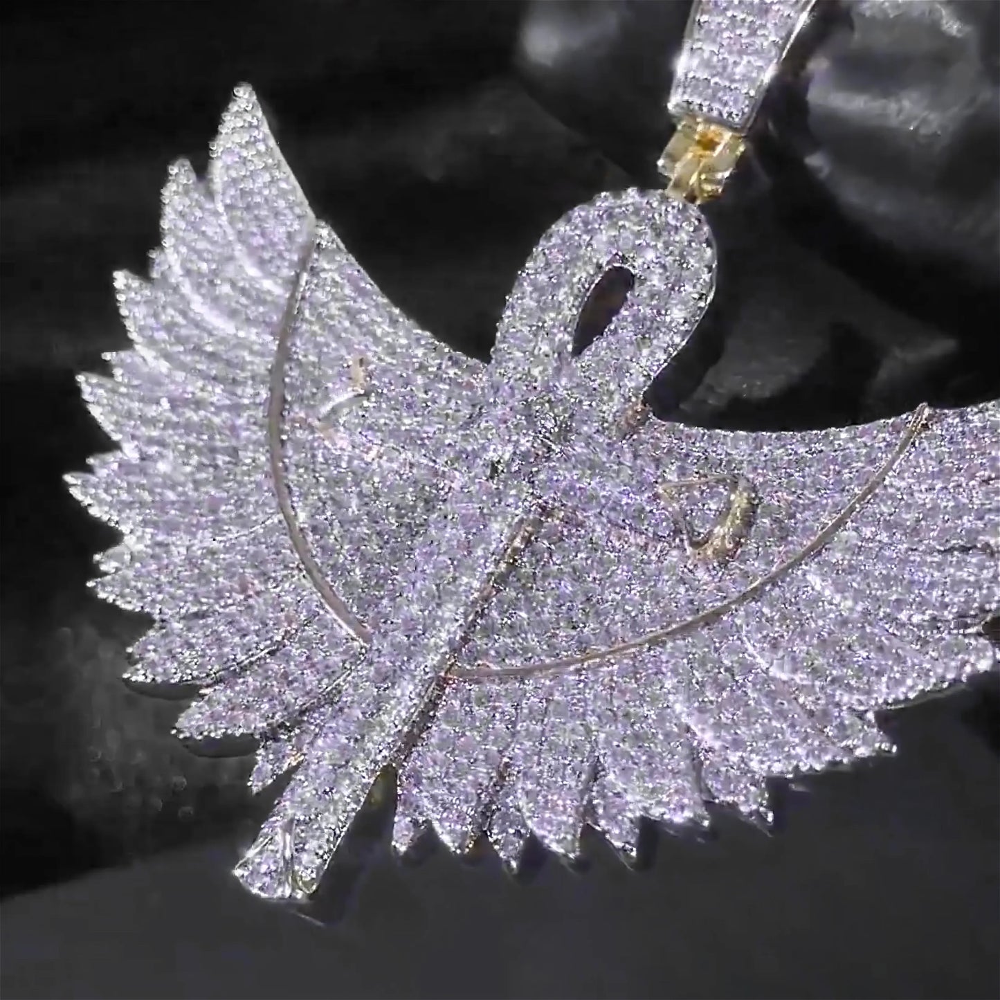 Iced Out Winged Ankh Cross Pendant【A243】