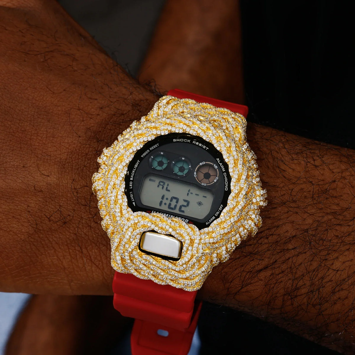 S925 Moissanite Rope Watch Case for DW6900 SERIES