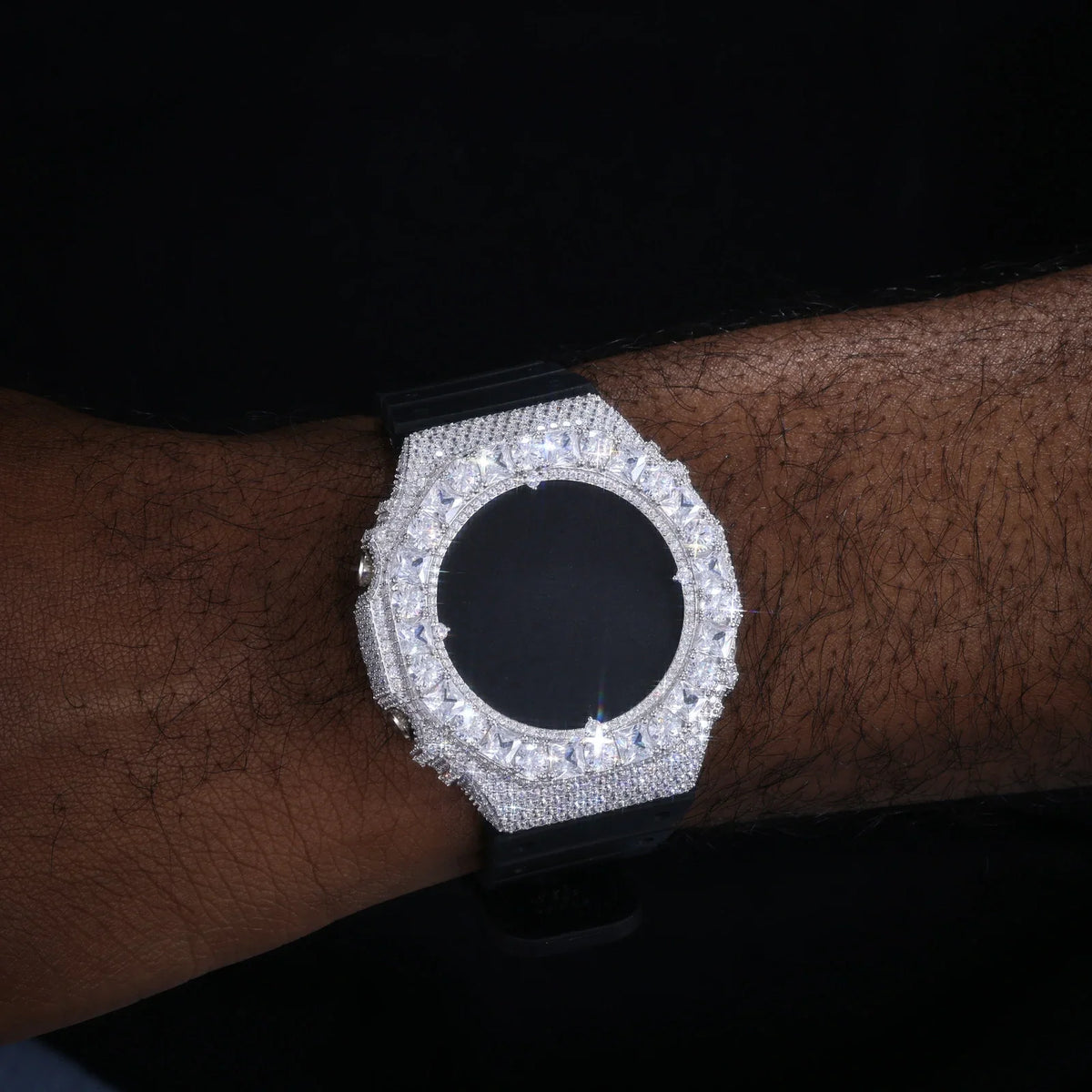 Princess Cut Moissanite Custom Watch Bezel for GA2100 GA2110 GAB2100