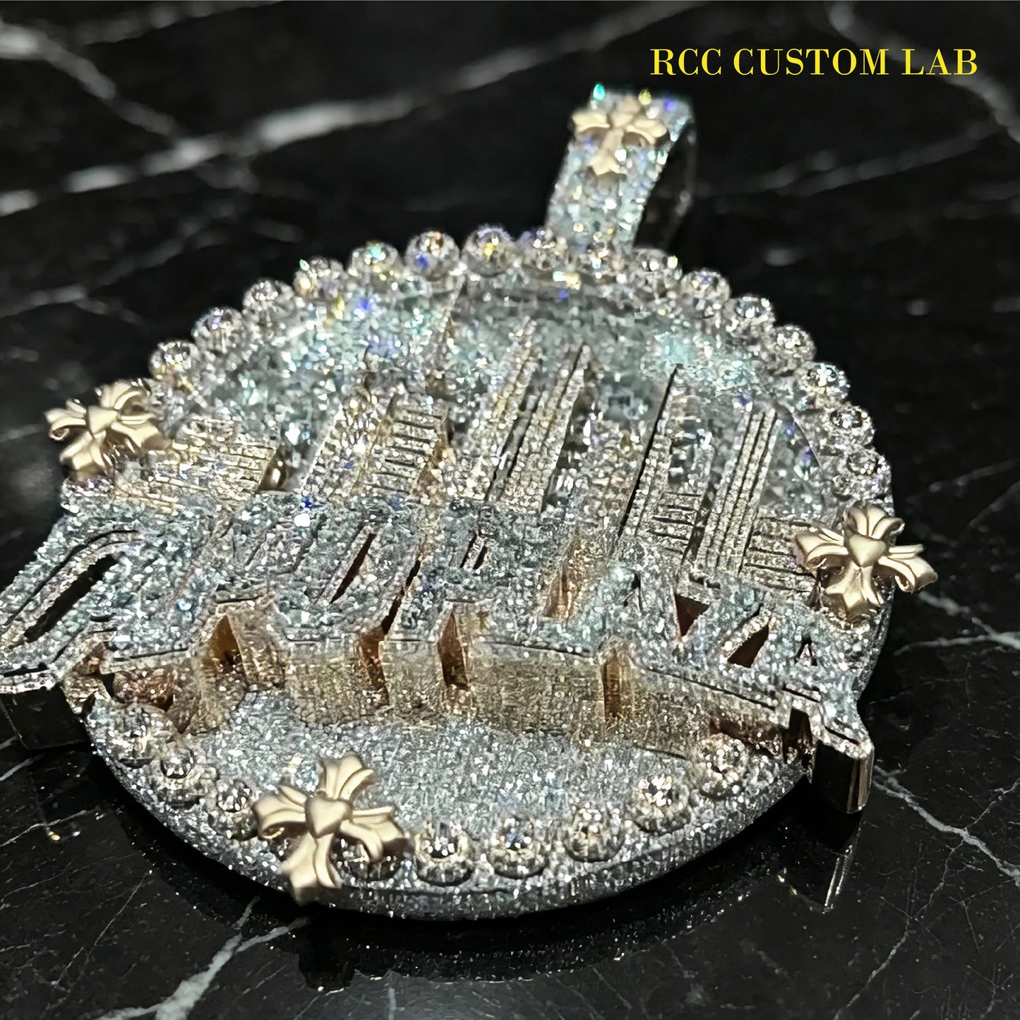Iced Out Custom "CAPOPLAZA" Cityscape Pendant【R134】