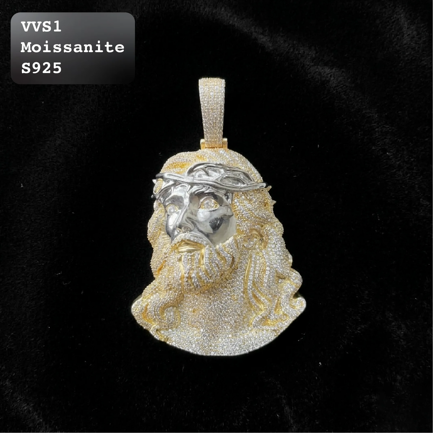 Iced Out Moissanite Jesus Piece Pendant【A237】