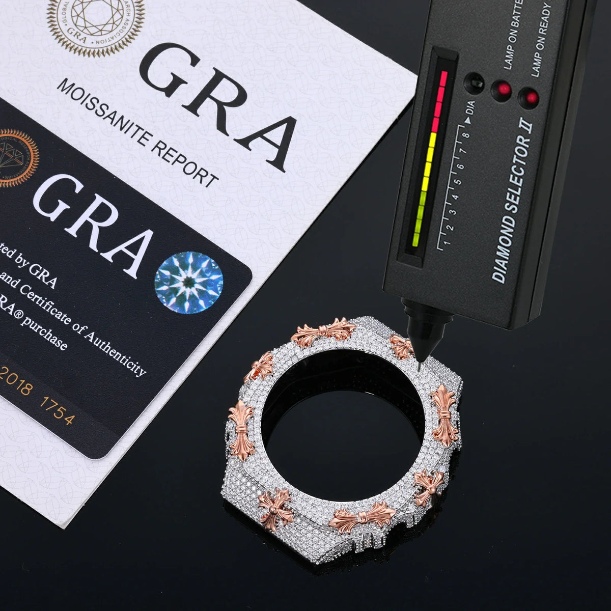 Iced Out Moissanite Cross Bust Down Bezel for GA2100