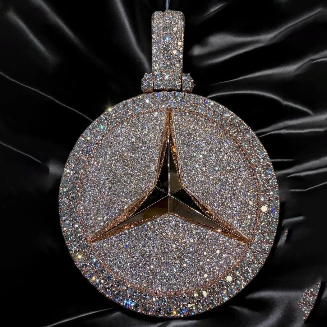 Iced Out Luxury Three-Point Star Moissanite Hip Hop Pendant【R224】