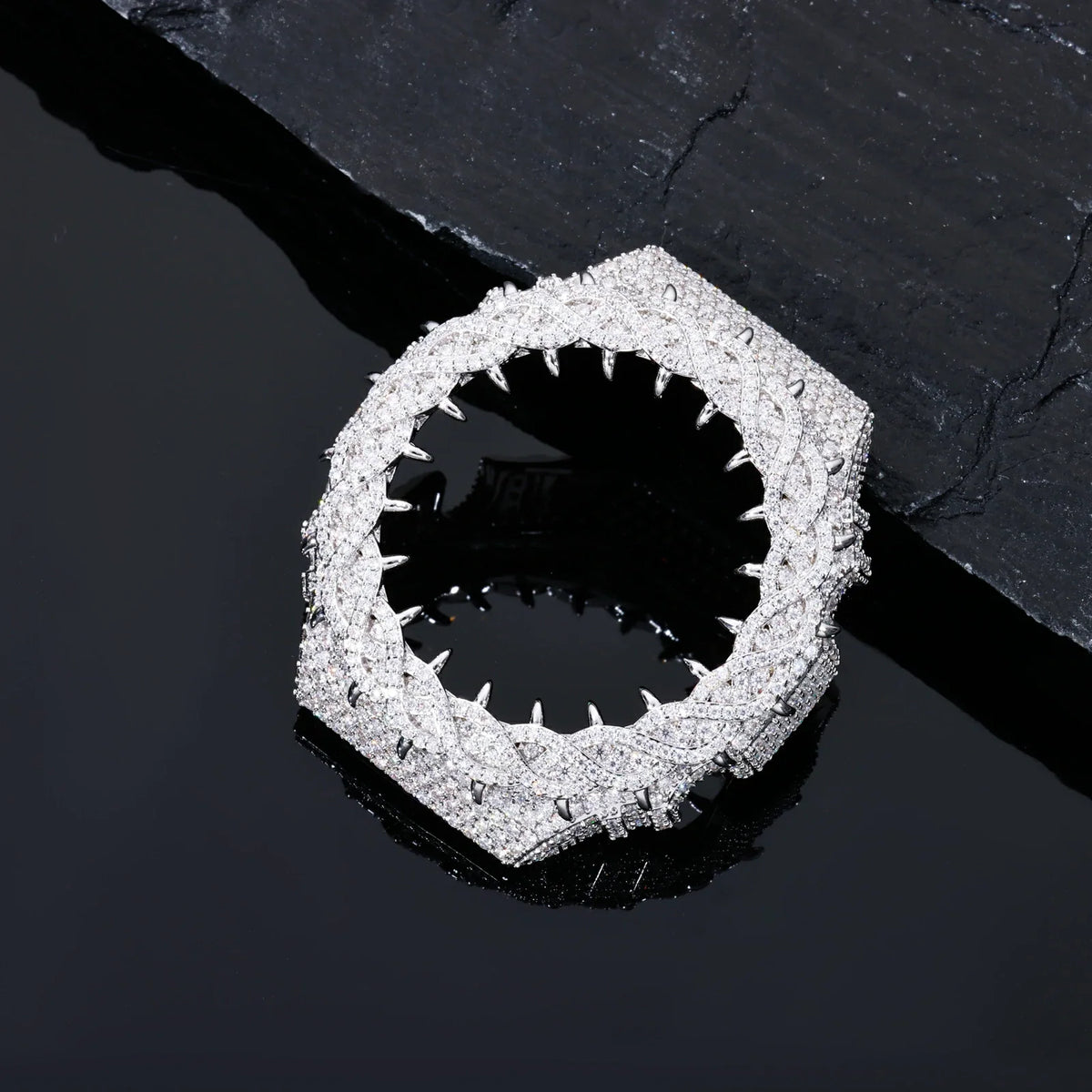 Iced Out Moissanite Thorns Bust Down Bezel for GA2100