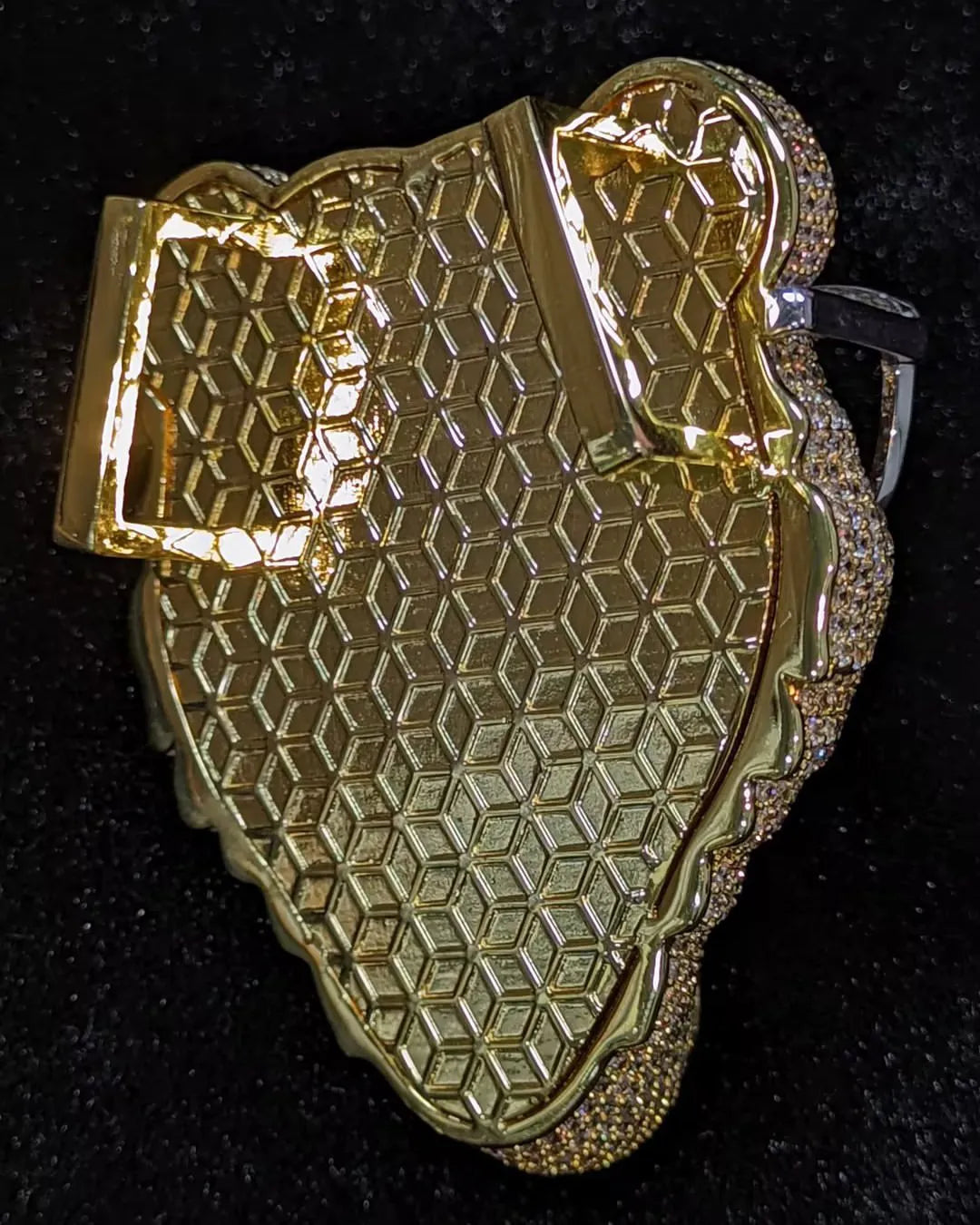 Iced Out Bear Head Statement Pendant【A221】