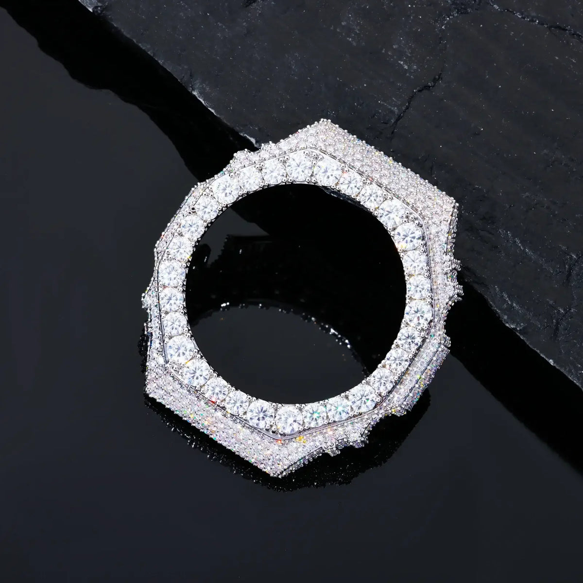 Iced Out Moissanite Bust Down Classic Bezel for GA2100