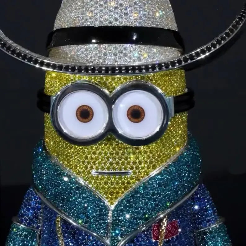 Iced Out Custom Minion Rich Figure Moissanite Hip Hop Pendant【R234】