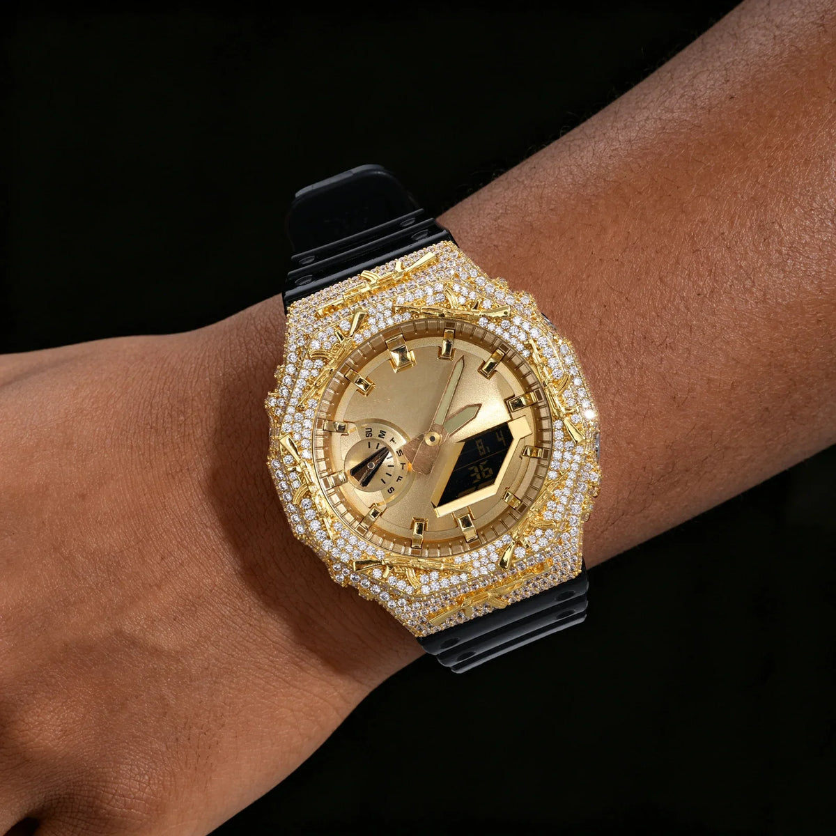 Iced Out Moissanite AK-47 Bust Down Bezel for GA2100 Series