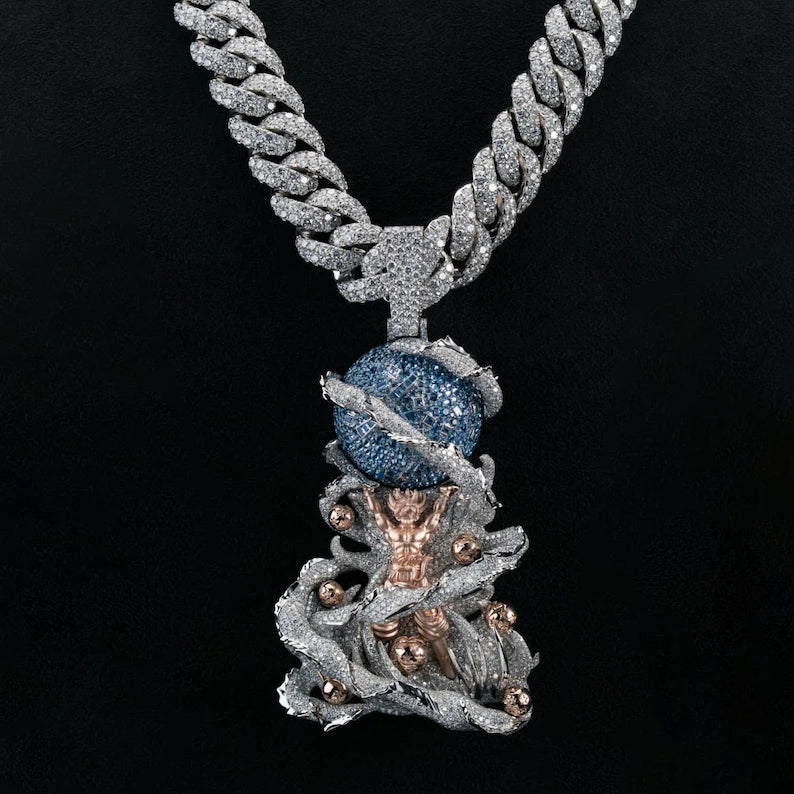 Iced Out Custom Saiyan Energy Sphere Moissanite Hip Hop Pendant【R235】