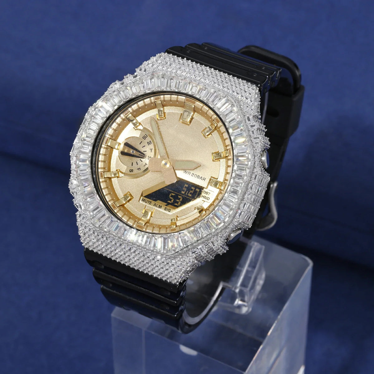 Full Baguette Moissanite Bust Down Bezel for GA2100