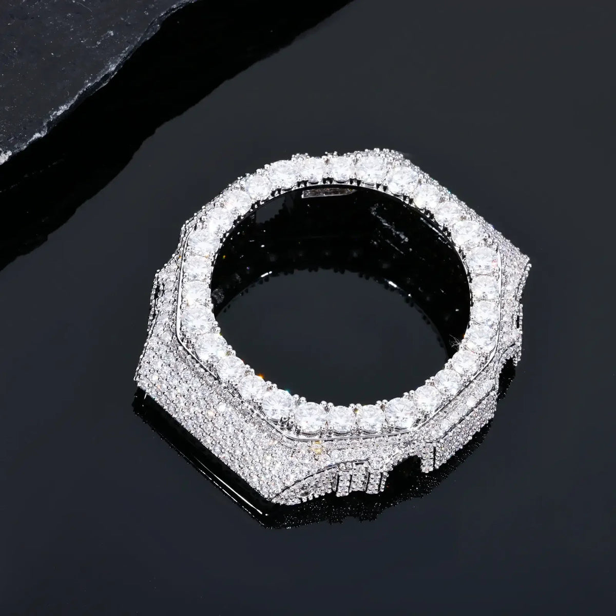 Iced Out Moissanite Bust Down Classic Bezel for GA2100