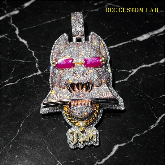 Iced Out Pitbull "Money Maker" Pendant【R105】