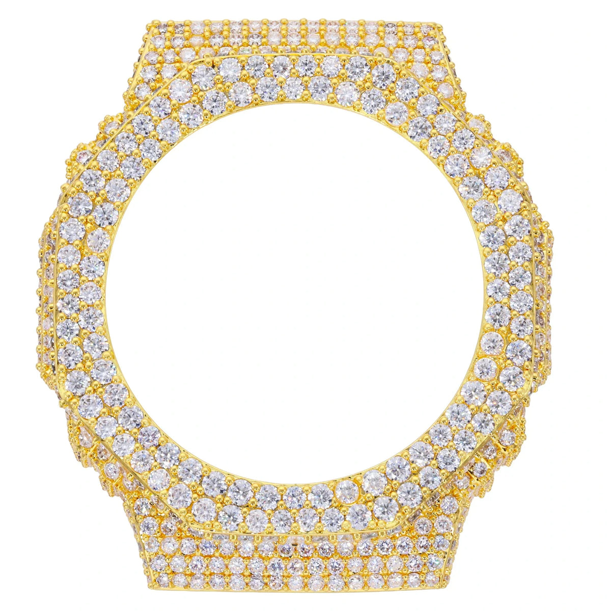 Iced Out 2 Rows Moissanite Bust Down Bezel for GA2100