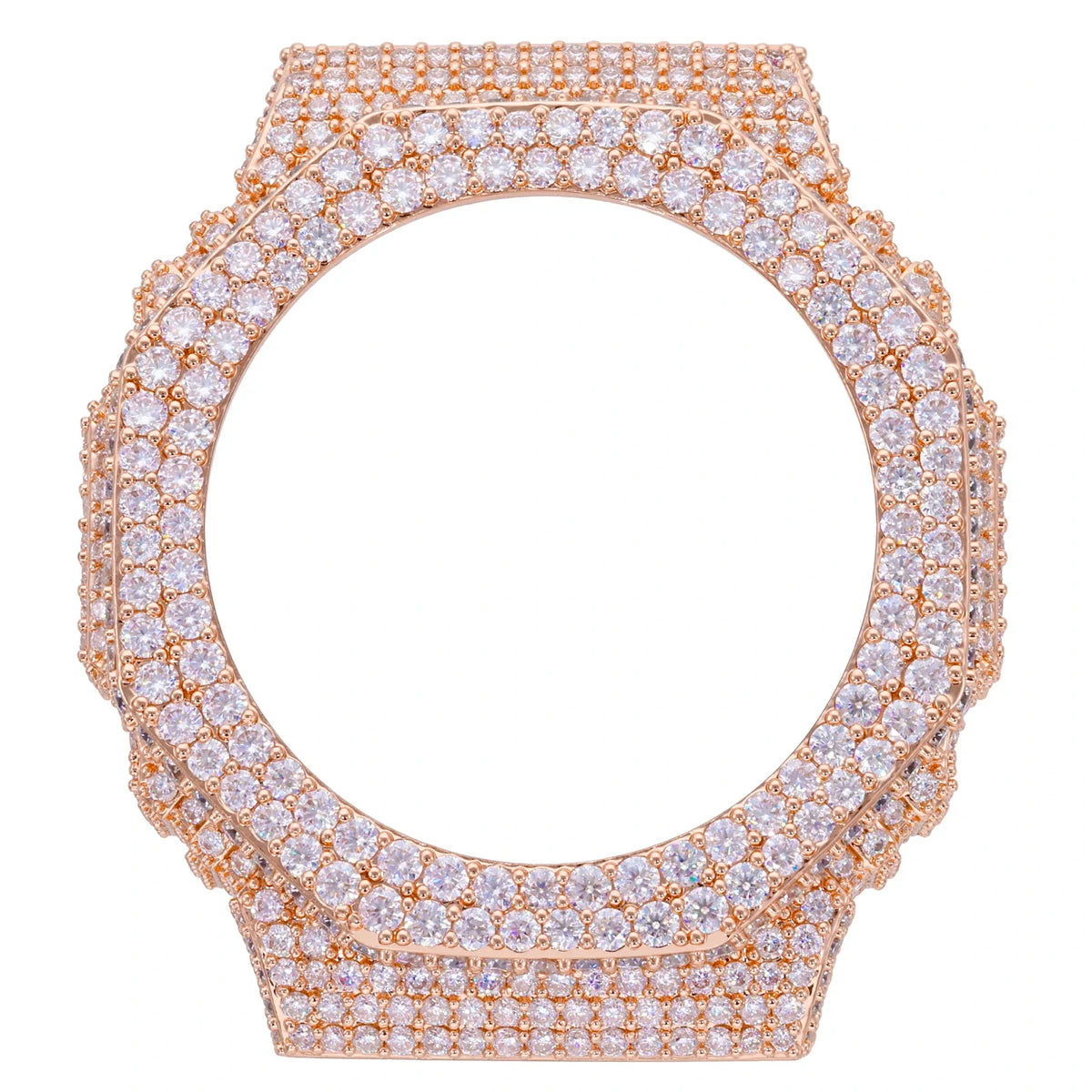 Iced Out 2 Rows Moissanite Bust Down Bezel for GA2100
