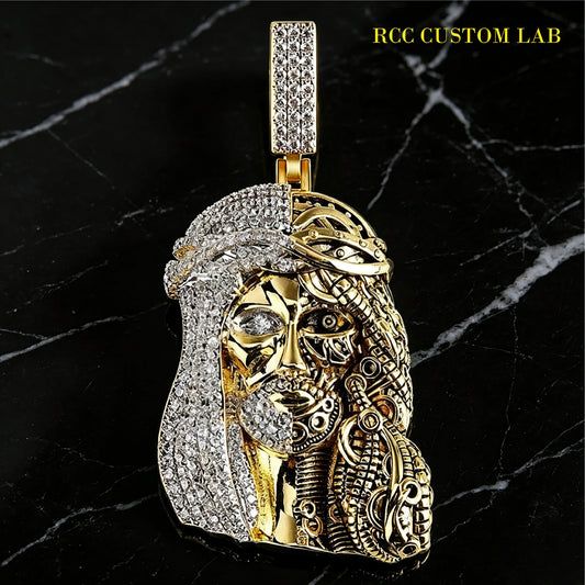 Half-Mechanical Jesus Piece Pendant【R106】