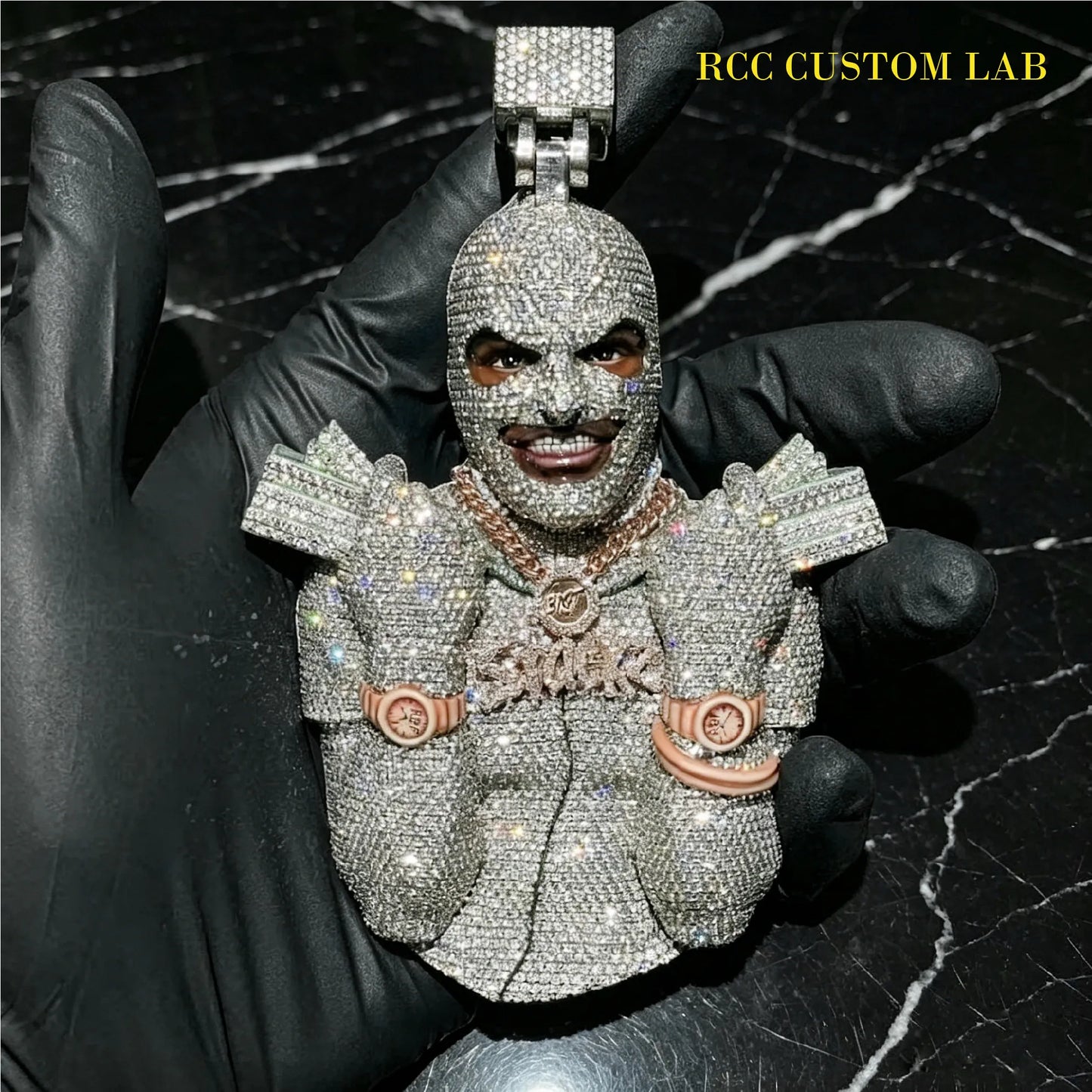 Iced Ski Mask Gang Pendant【R174】