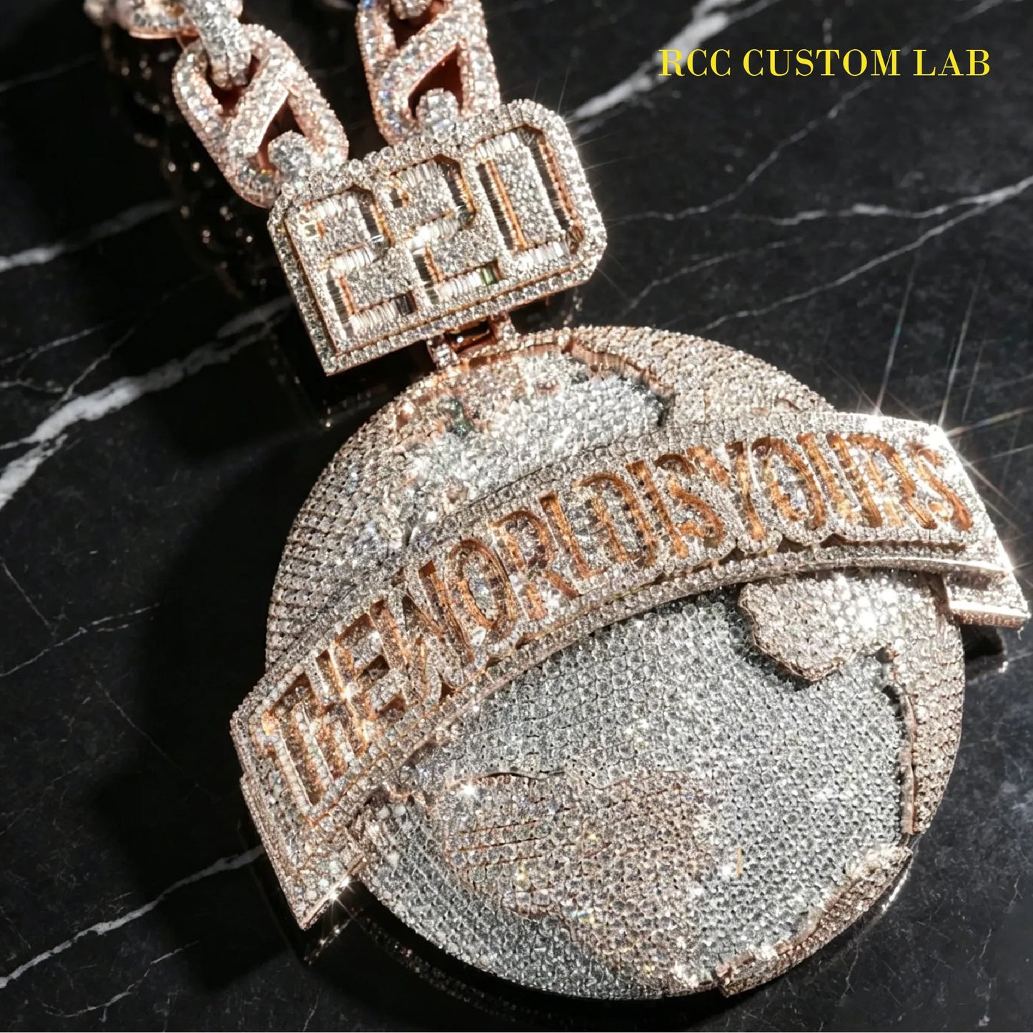 Iced The World Is Yours Pendant【R176】